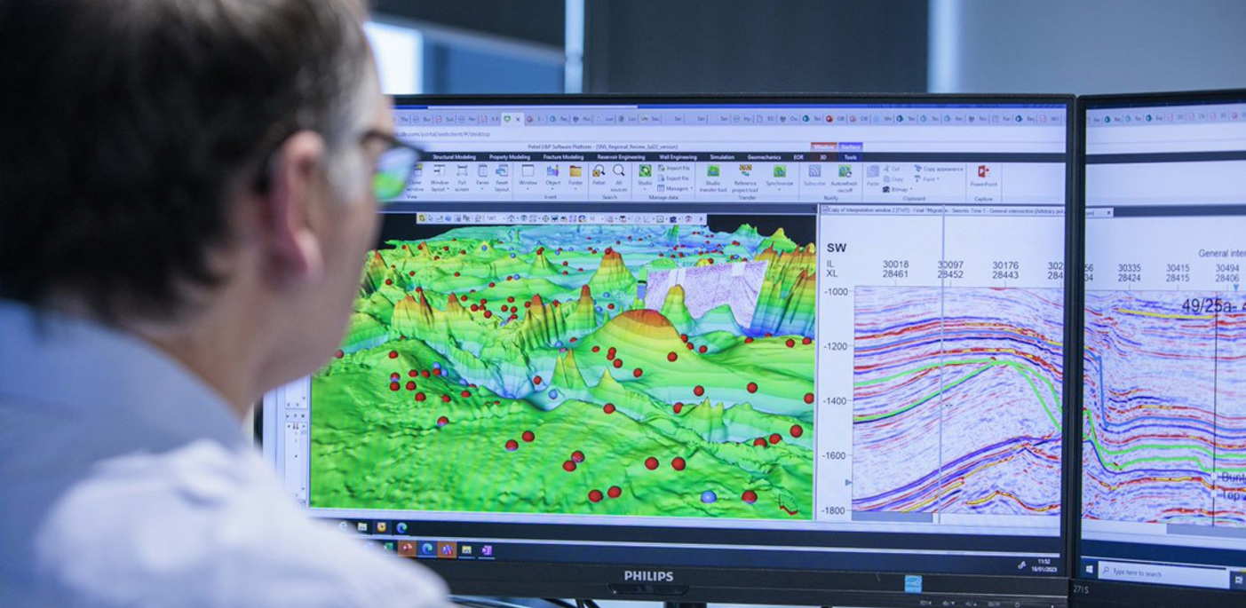 Data Centre photo on screen