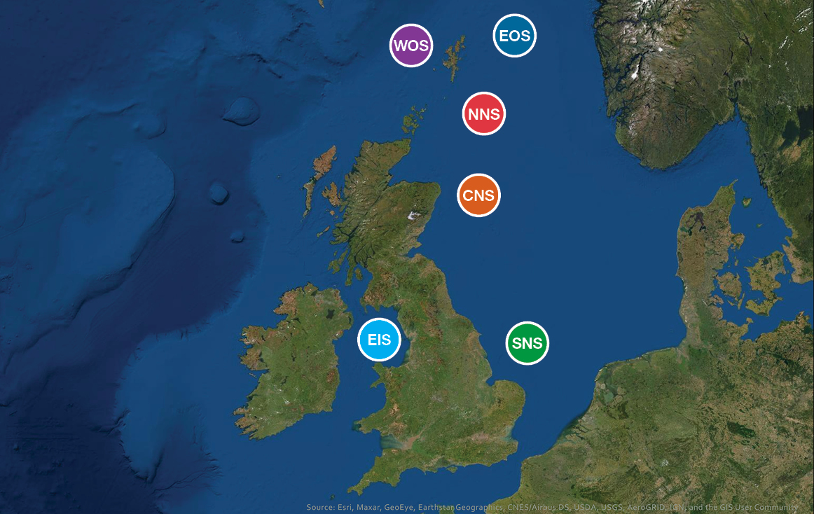 North Sea Area Plans by Region graphic