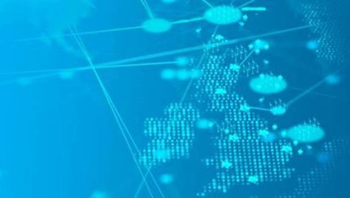 Blue UK stylised map