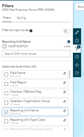 Map filters