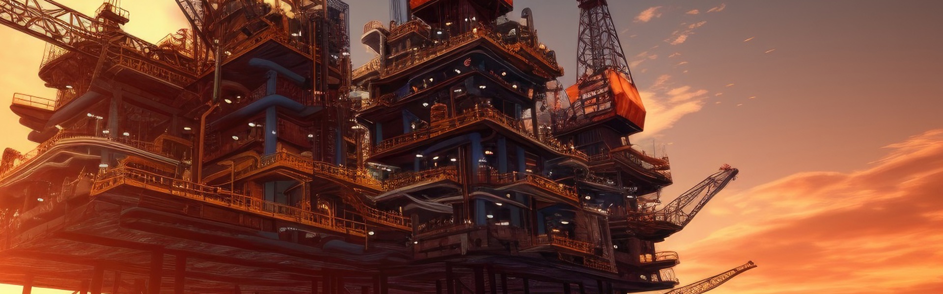 Picture of oil and gas platform
